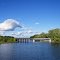 Snake River and the Railroad Bridge, Pine City, Minnesota