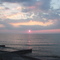 Lake beach sunset
