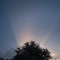 Sunset with a tyndall effect