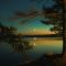 Twilight moonset - Lake Dexter