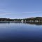 USA - VT. A panorama of Joes pond, near Danville. 4 Images, 125°deg.