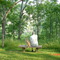 Maggie & Joe taking in the view from the New River State Park Bench - July 2007