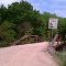 Narrow bridge on corner on West A Street