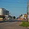 Looking west along the Lincoln Highway through North Bend, NE