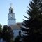 Church through the trees.