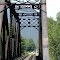 1999, ponte ferroviario sul Saco River (1906), Maine, USA