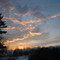 snowy sunset