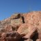 Massive boulders that were blasted out of the cliff