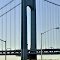 USA - NY. New York City, Brooklyn. Verrazano Bridge. Northern Column from BQE.