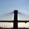 CLOSE UP OF THE BROOKLYN BRIDGE