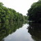 the river on his quiet..