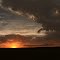 Beautiful sunset during storm