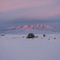 Sandia Crest across the winter desert