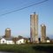 varied sized silos