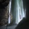 Behind the falls