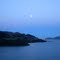 Full moon rising over Lyttelton Harbour