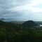 view over Stump Bay of Lake Taupo with Maunganamu hill in middle ground