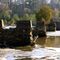 Remains of the old bridge at Flat Shoals