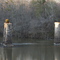 What remains of an old railroad overpass that crossed the Flint River.