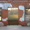 What's still standing of an old building in downtown Molena Georgia.
