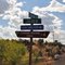 Sign post for Diamond Crater in Oregon