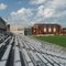 Monticello High School football field and Moore Gym facing north