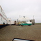 Old camp on left, medic truck in foreground