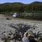 Beached the boat to check the transducer