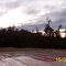 Helicopter Landing area and Wind Sock on Edge of Oil Search Camp site on top of Ridge in Southern Highlands, PNG