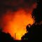 Burning sugarcane fields, Hanapepe, Kaua'i.  5am, aug 23, 2005