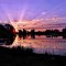 Wschód Słońca nad  rzeką  Odrą.Sunrise on the River Oder