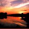 Lubów - sunset over river Odra. **YS**