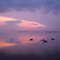 Nowe Guty,Lake Śniardwy at sunset