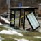 Smashed busstop