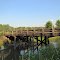 The bridge near the boat access site of Shiawassee River State Game Area