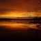 Sunset over Little Stanchfield lake.