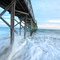Below the pier at Holden Beach, NC