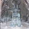Caves with ice sculptures inside