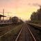 Станция Мельничный Ручей, Ленинградская область. /Station Mel'nichnyi Ruchei, Leningrad region.