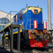 Diesel shunter TEM2U-7785 near depot in Sal'sk
