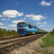 Diesel locomotive TEP70-0331 with train
