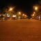 Vista nocturna de la remodelada calle San Martin. En lujan.