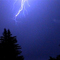 Lightning Lowering From the Sky Just Before Touching Down in Edmonton, Alberta, Canada, Jul 26/09