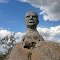 Busto en honor a Domingo F Sarmiento. Es una obra de arte realizada en granito. Fue construido en el año 1941. (foto: Frank Boore).-