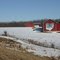 The Ohio Bicentenial Barn in Winter on I-71