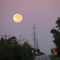 A Full Moon Sets