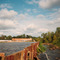 Both sides of the dam. Cherokee Falls