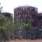 rusted grain bins