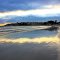 La playa al atardecer