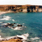 Caleta La Pulga, Isla Santa María Puerto Norte, vista Norte a Sur.